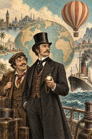 Cover of Around the World in Eighty Days